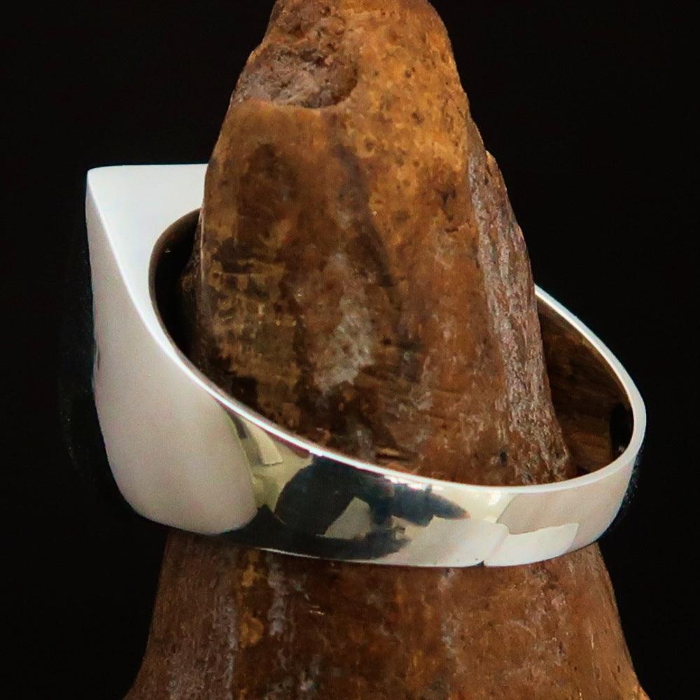 Excellent crafted Men's Franciscan Corona Cross Ring - antiqued Sterling Silver-3